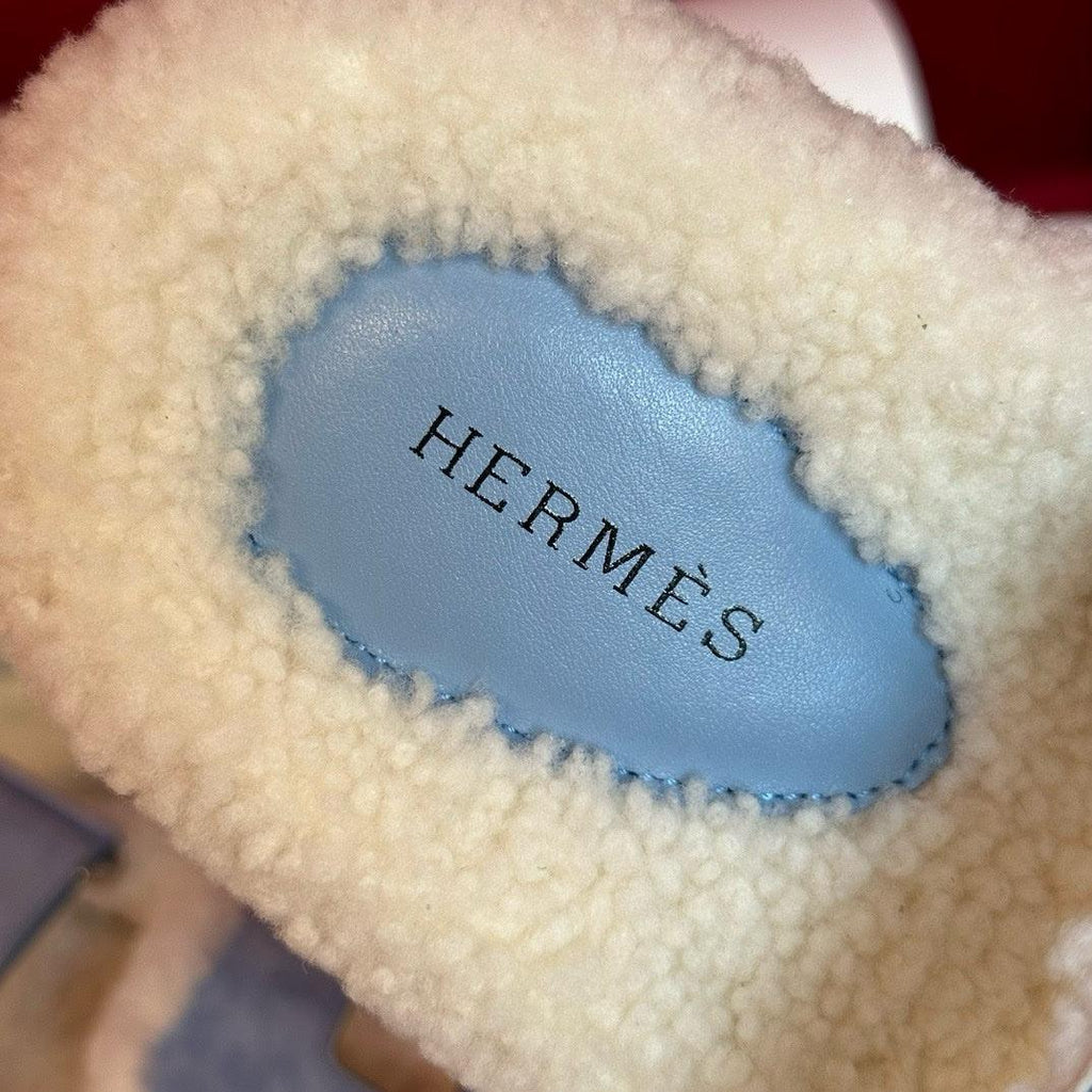 Hermès Chypre Kürklü Tamamen El Yapımı Sandaletler - Glimmer of Luxury