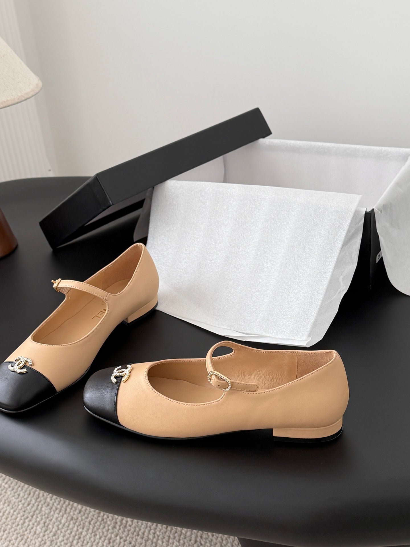 Chanel 25B Mary Jane Shoes – Genuine Sheepskin