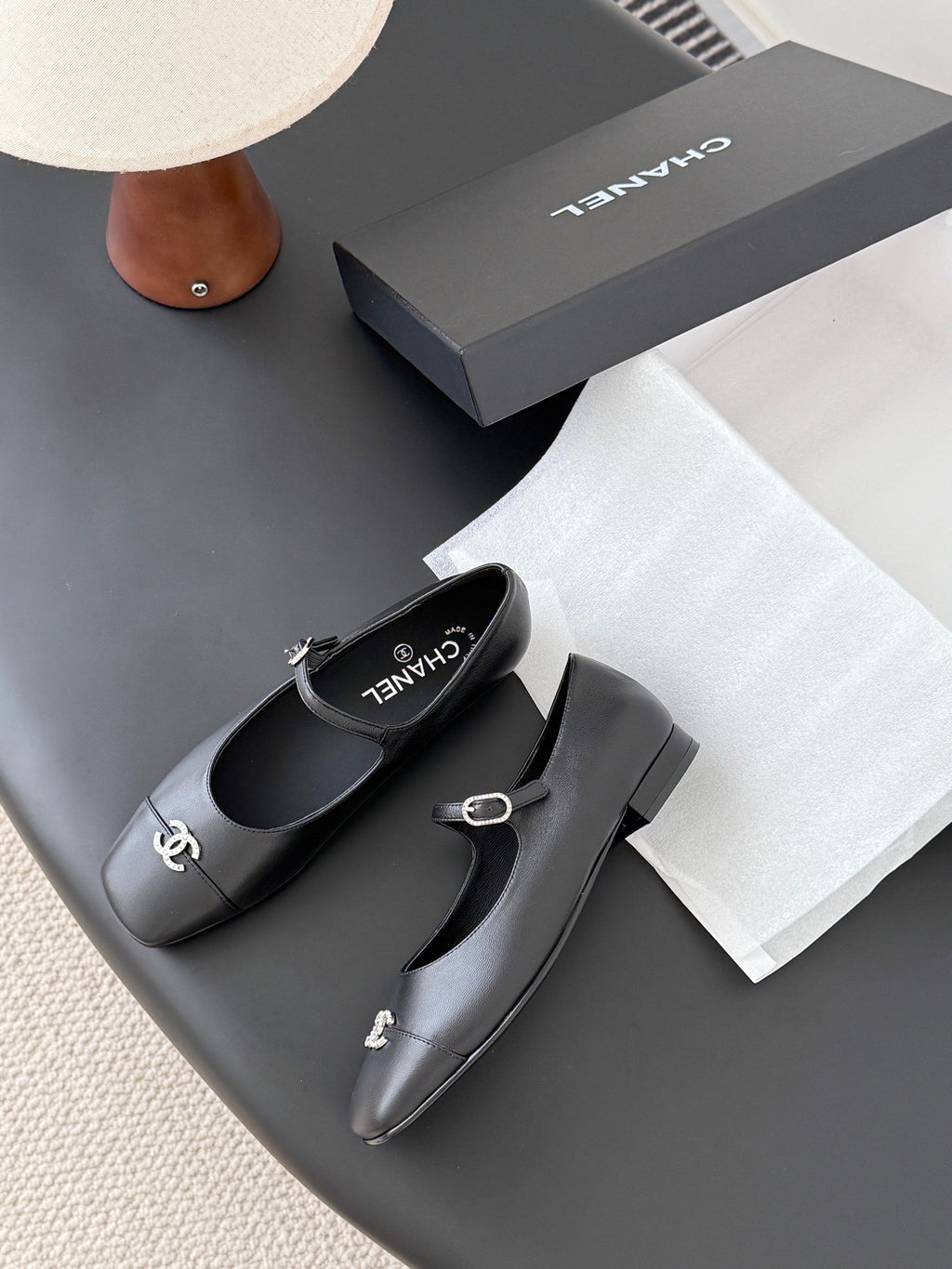 Chanel 25B Mary Jane Ayakkabıları – Hakiki Koyun Derisi