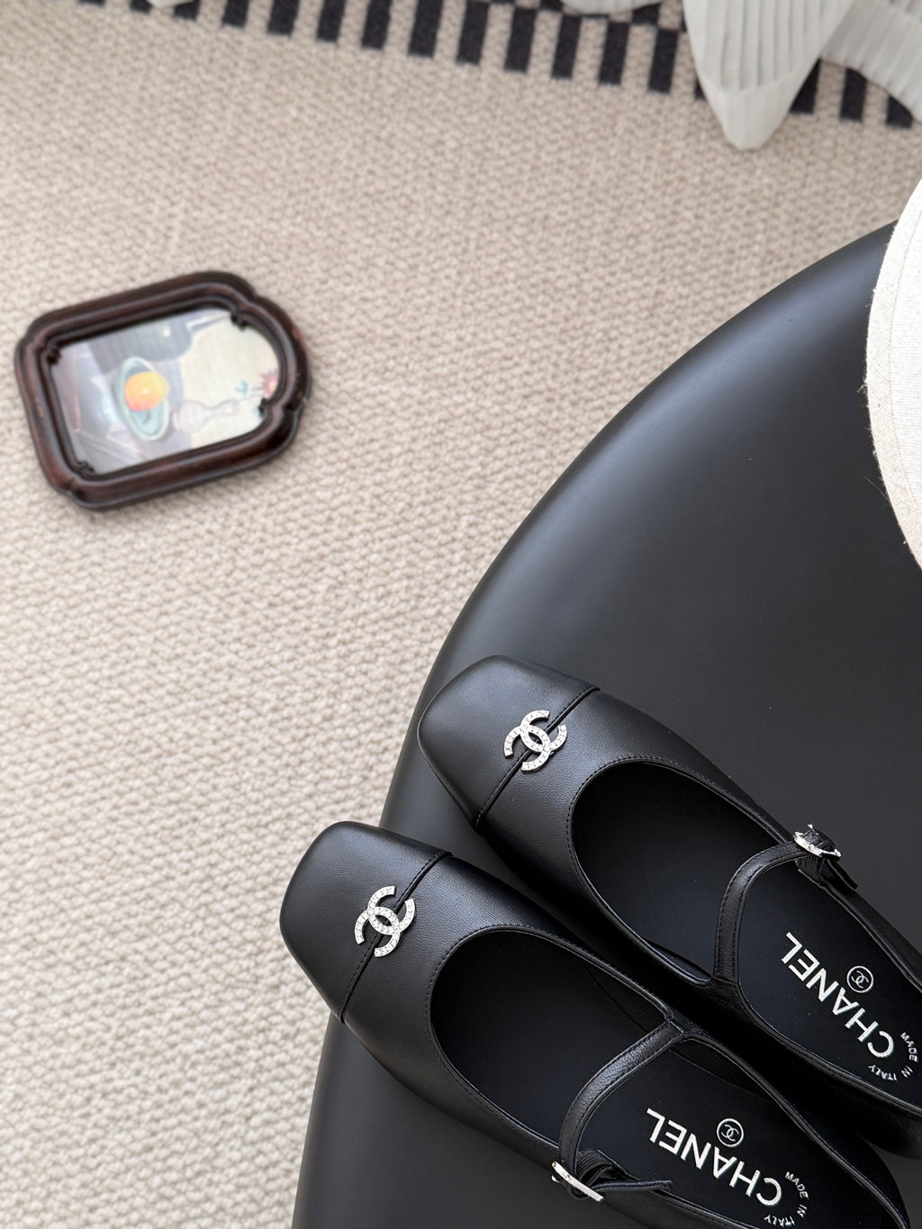 Chanel 25B Mary Jane Ayakkabıları – Hakiki Koyun Derisi