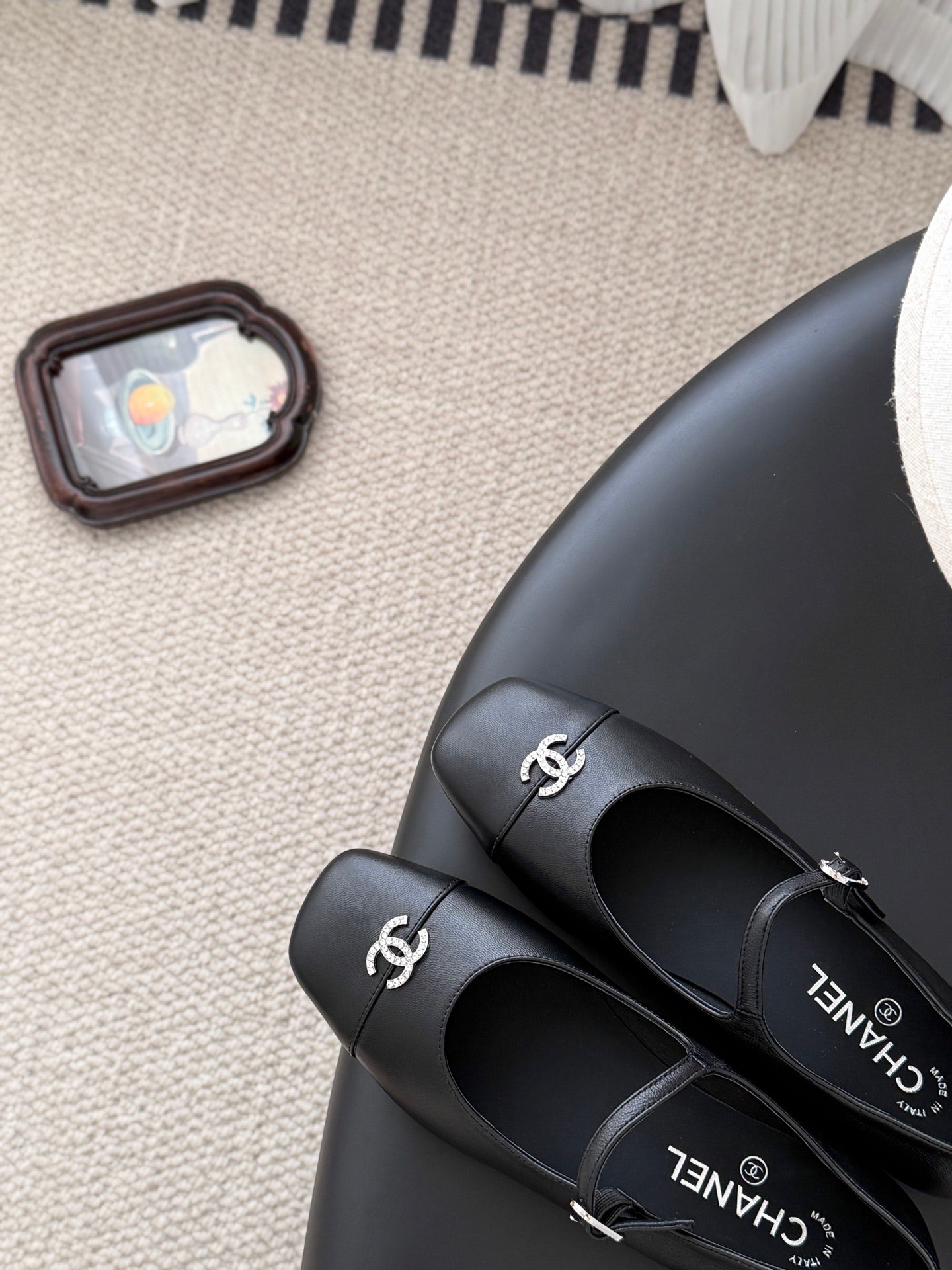 Chanel 25B Mary Jane Ayakkabıları – Hakiki Koyun Derisi