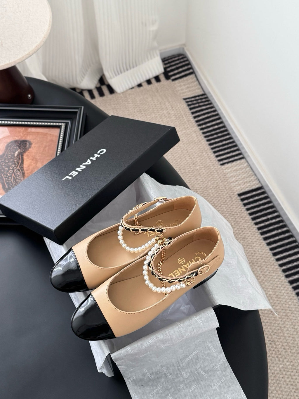 Chanel Mary Janes Mary Kuzu Derisi Ayakkabı