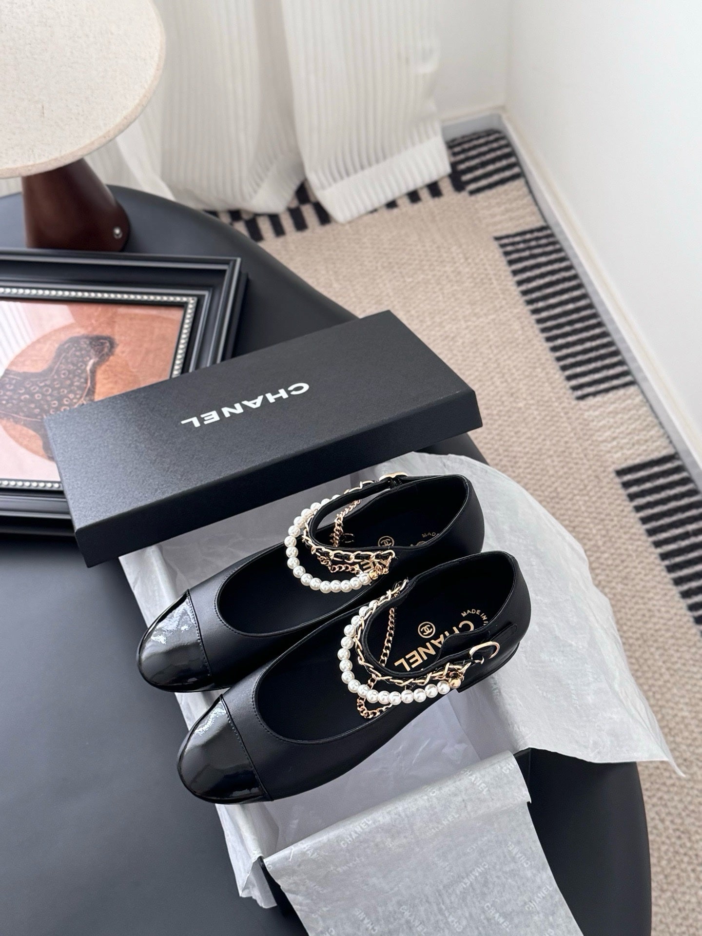 Chanel Mary Janes Mary Kuzu Derisi Ayakkabı