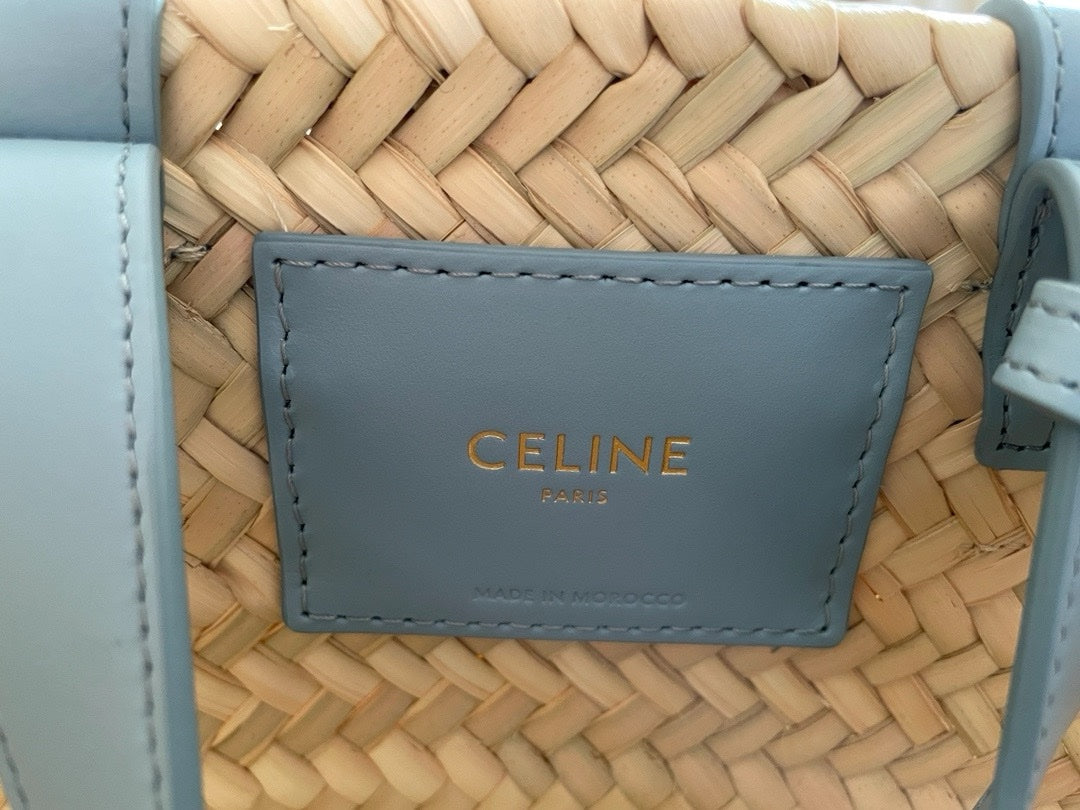 Celine Triomphe Straw Tote Bag – Medium 