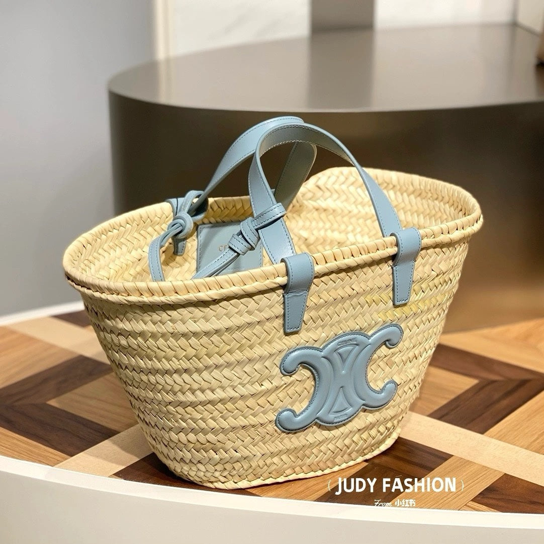 Celine Triomphe Straw Tote Bag – Medium 
