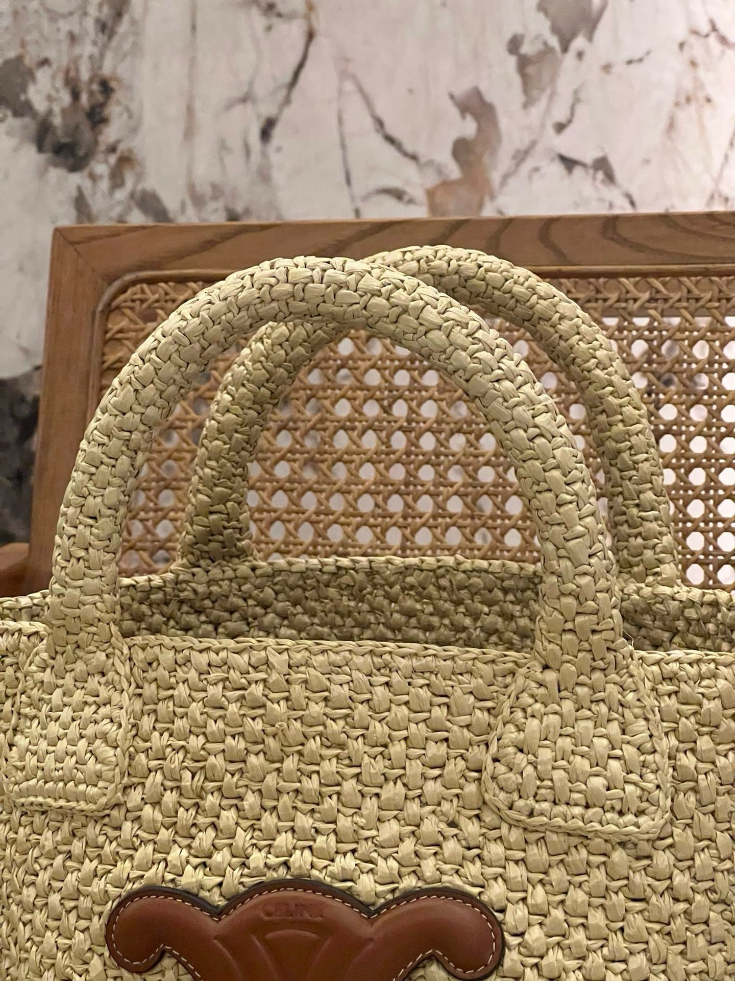Celine Bucket Raffia Bag 