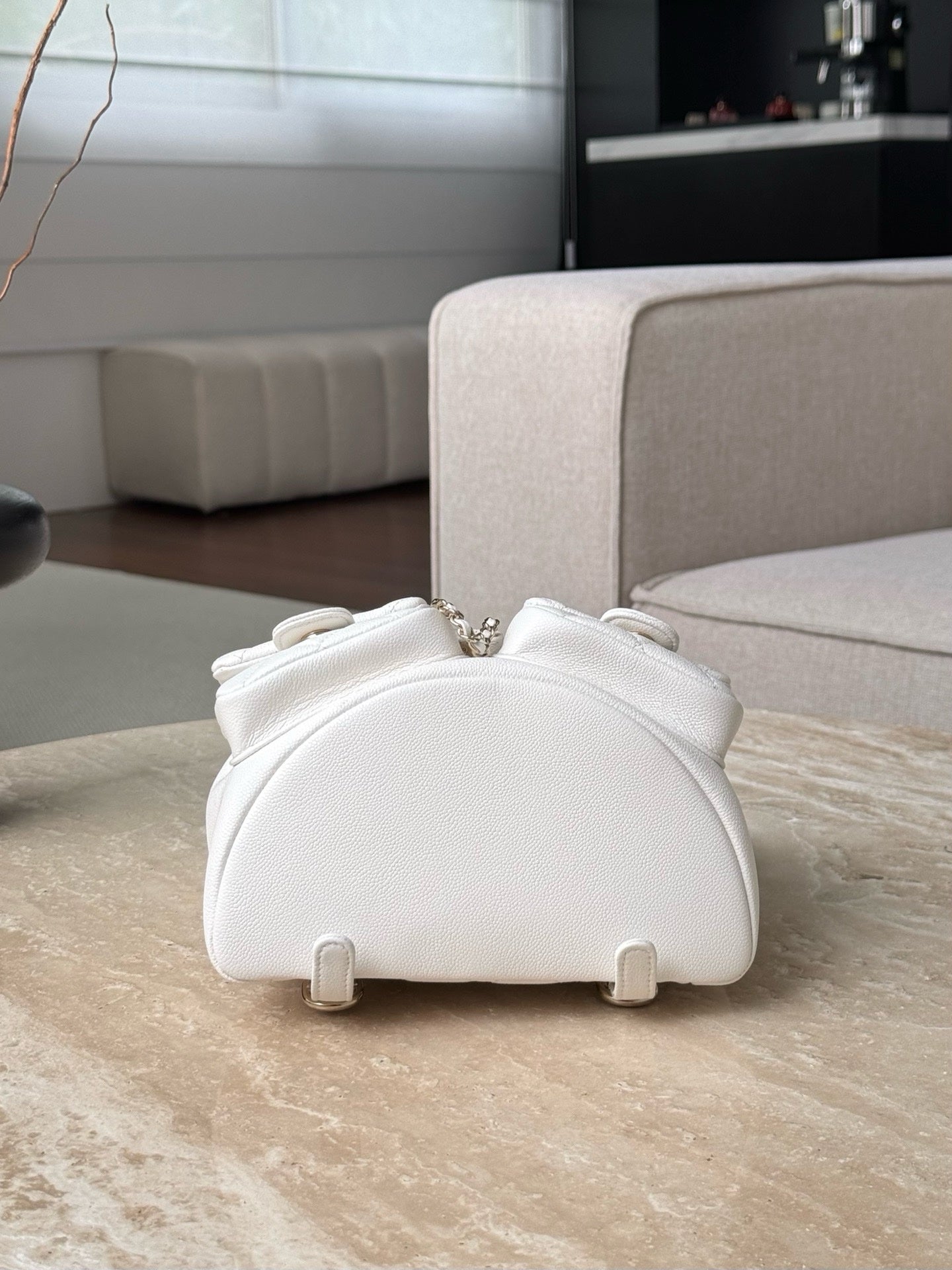 Chanel Matrasse Caviar S Chain Backpack Pink G AS3787