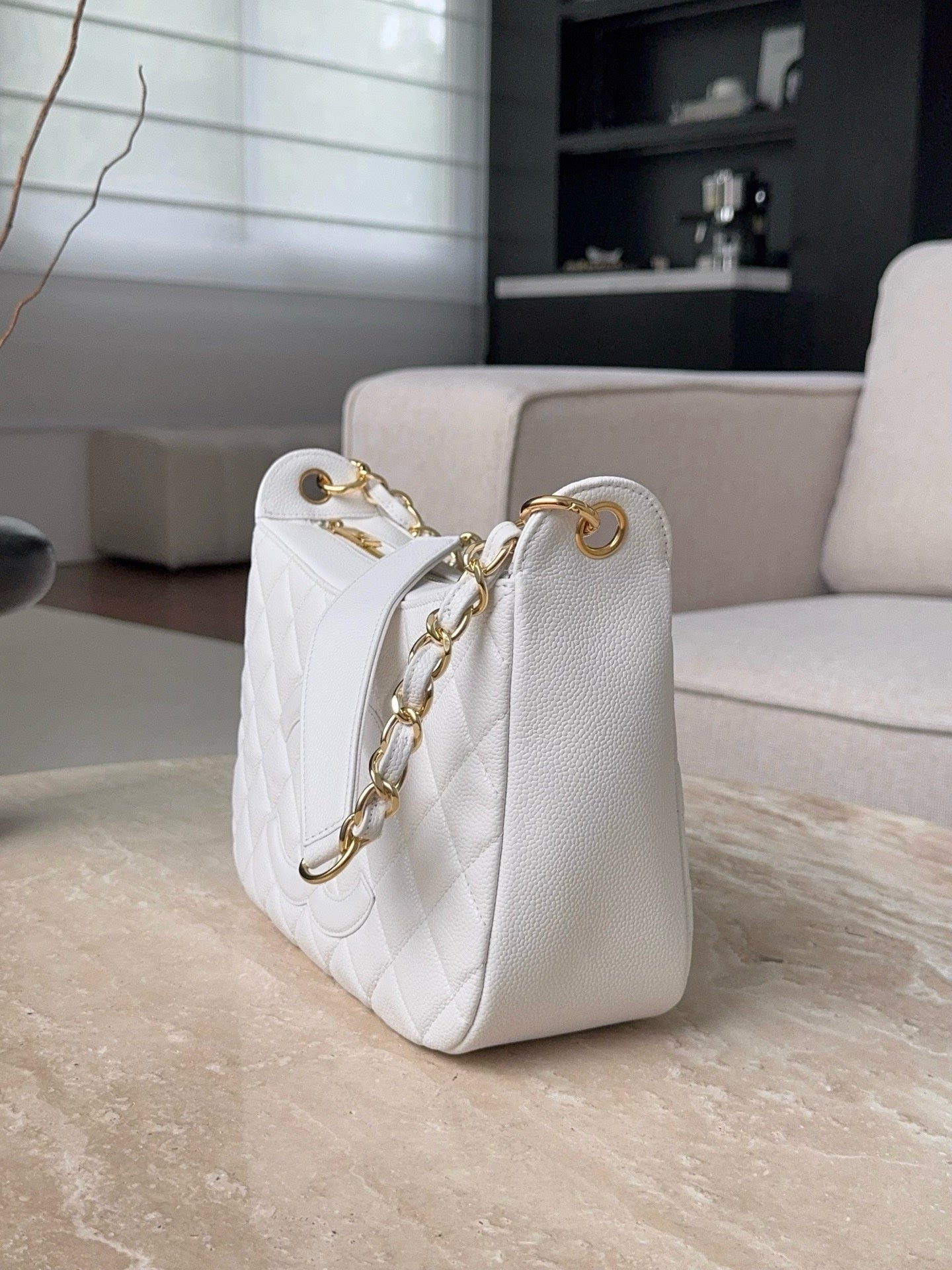 Chanel Pink Quilted Caviar Leather Vintage Timeless Hobo Bag