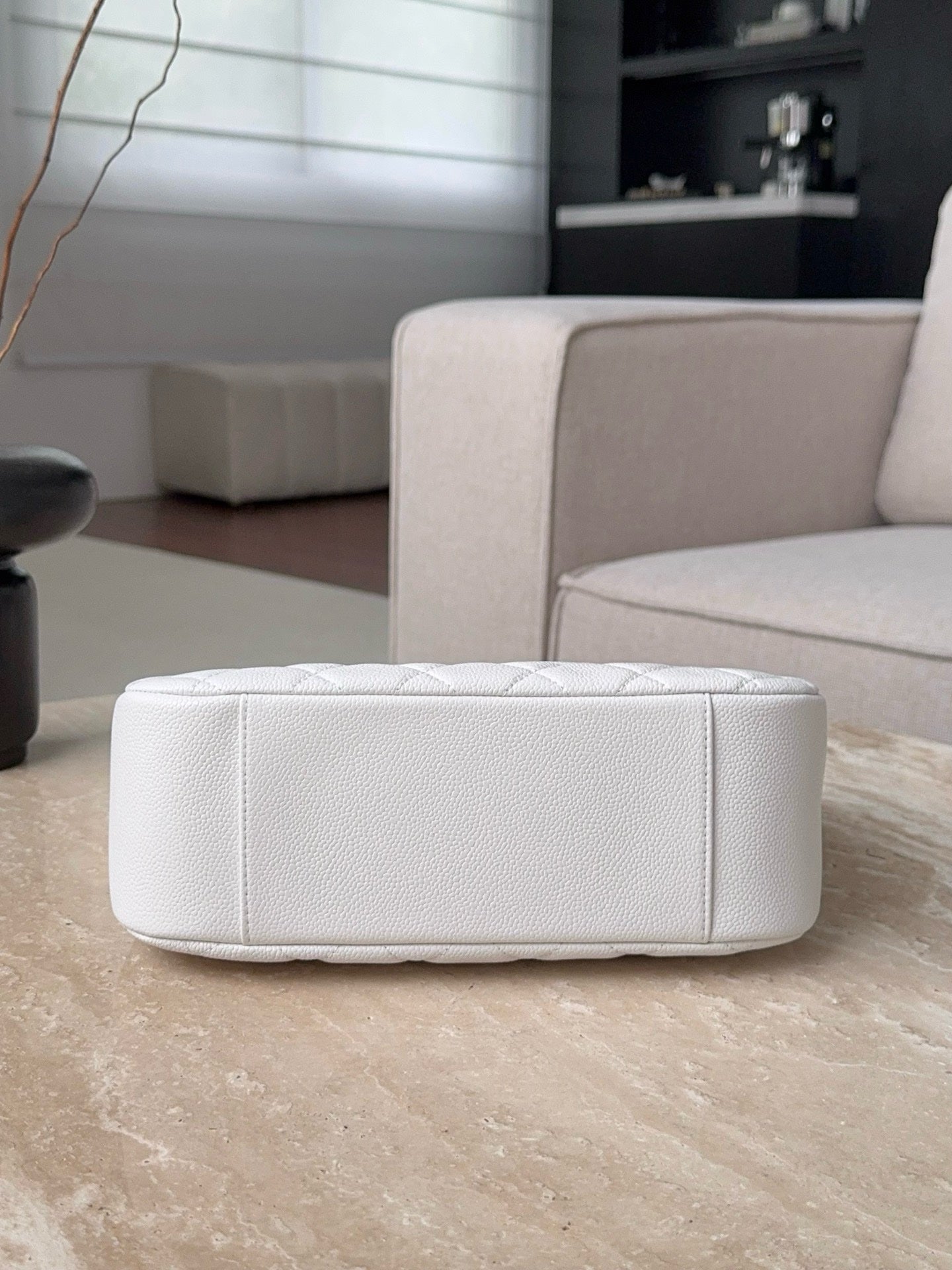 Chanel Pink Quilted Caviar Leather Vintage Timeless Hobo Bag