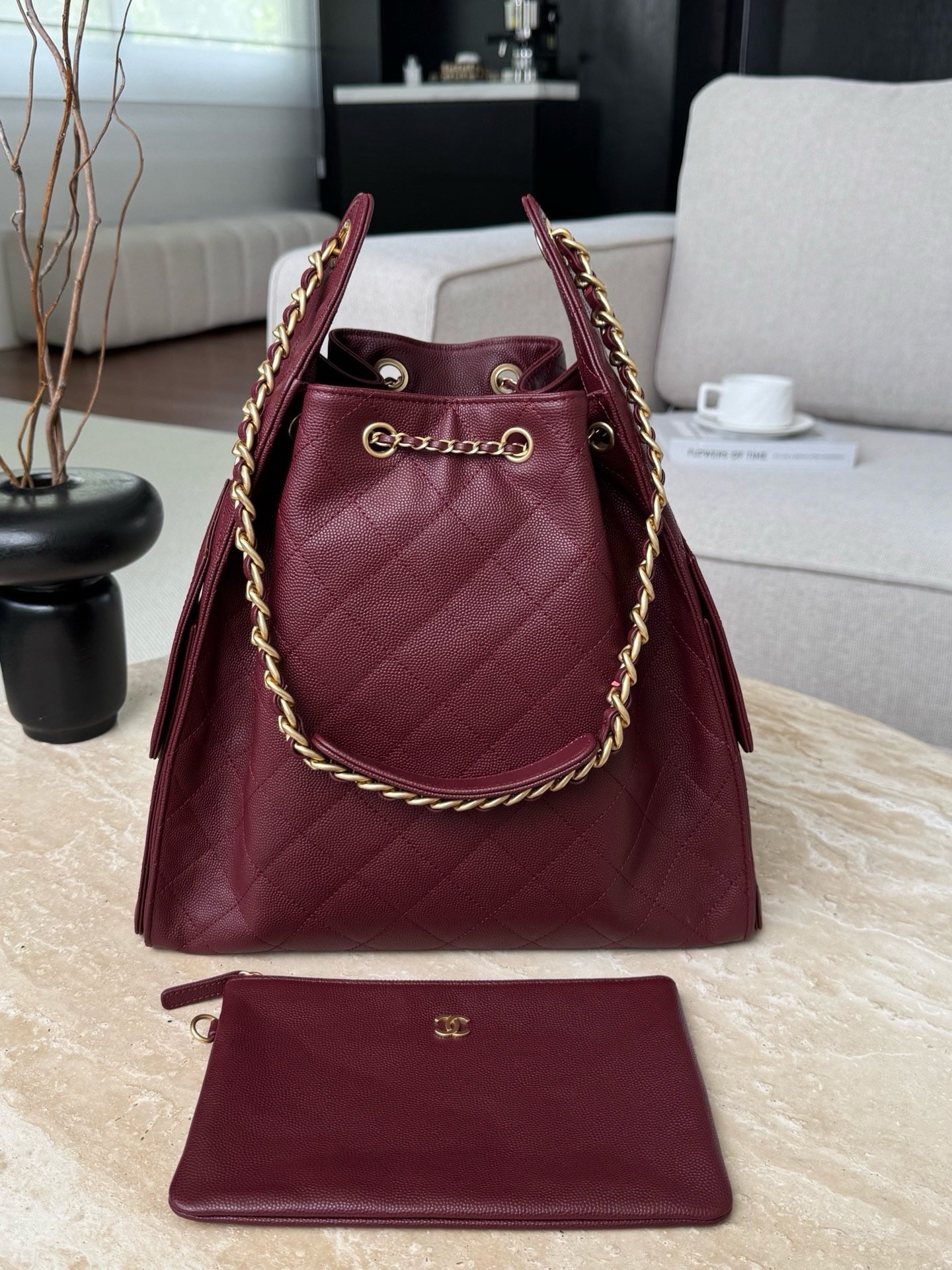 Chanel 25C Large Hobo Travel Bag
