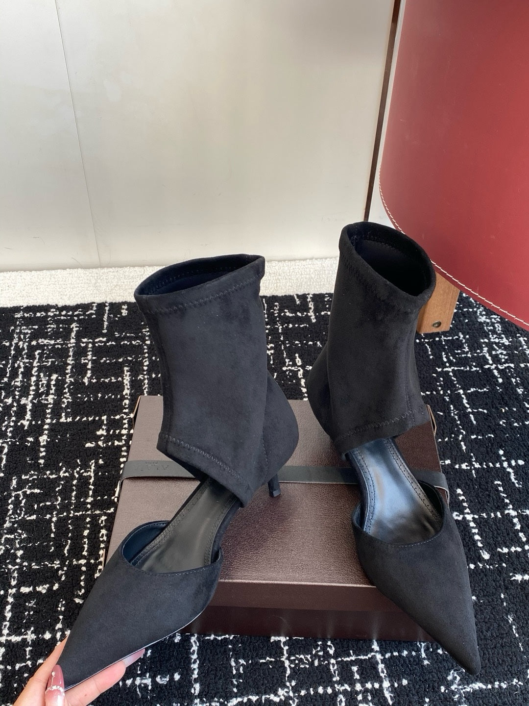 Alaia 2025/26 Flexible Suede Short Boots