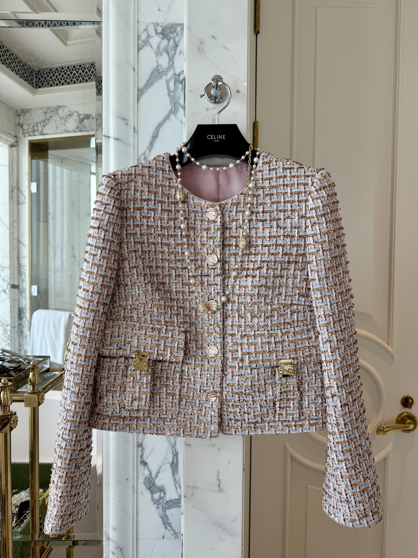Chanel 25 Pink Tweed Jacket