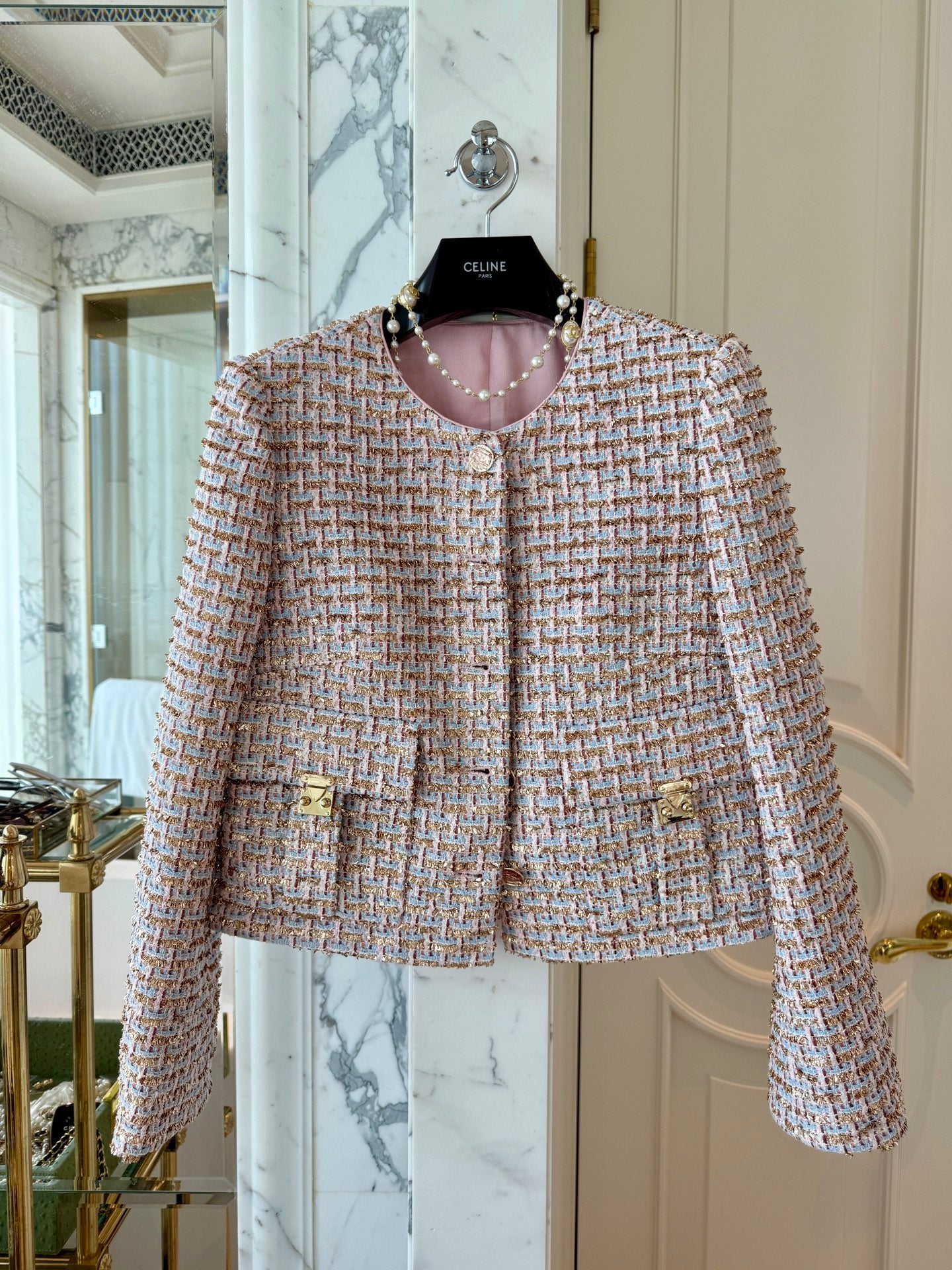 Chanel 25 Pink Tweed Jacket