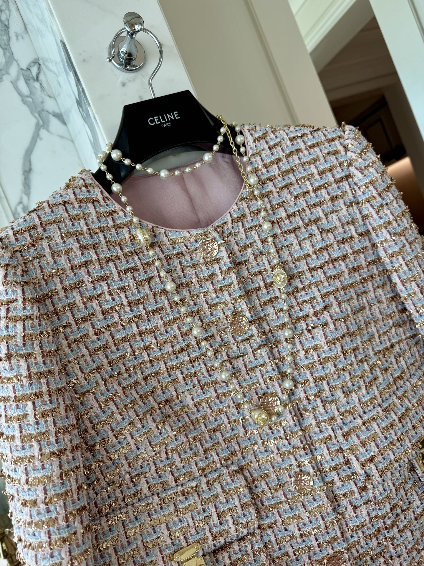 Chanel 25 Pink Tweed Jacket