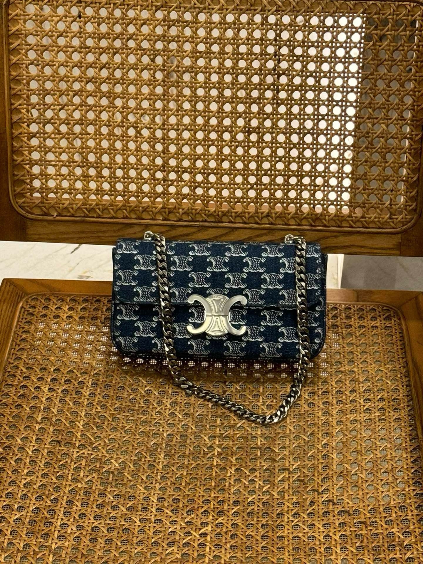 Celine Denim Triomphe Claude Chain 2025