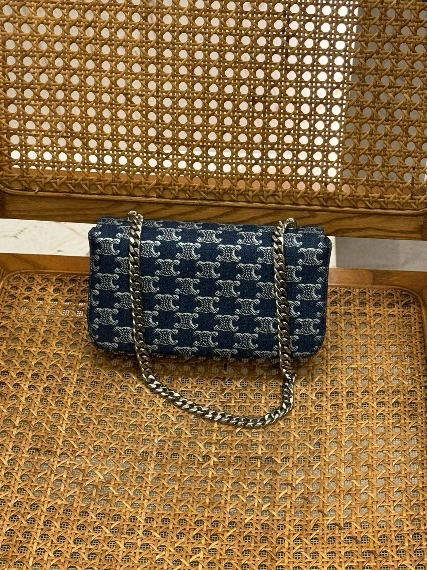 Celine Denim Triomphe Claude Chain 2025