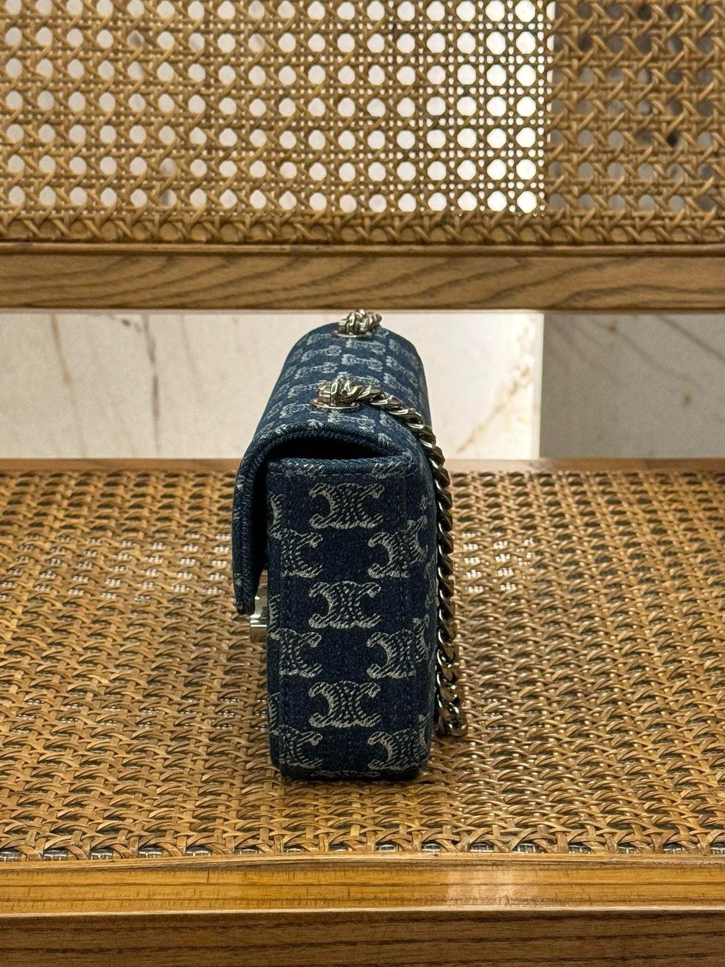 Celine Denim Triomphe Claude Chain 2025
