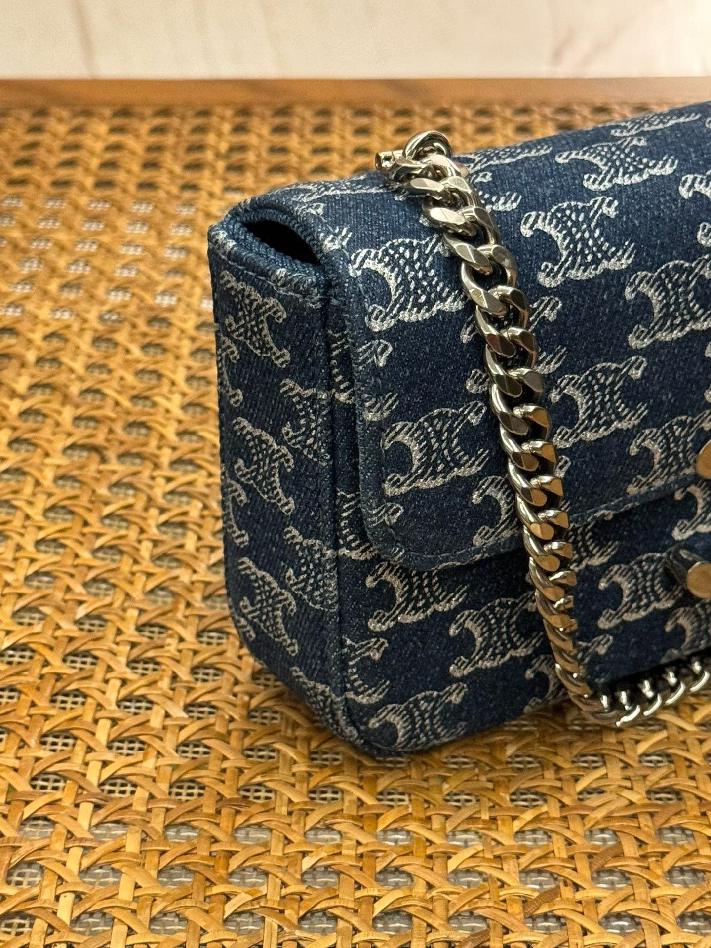 Celine Denim Triomphe Claude Chain 2025