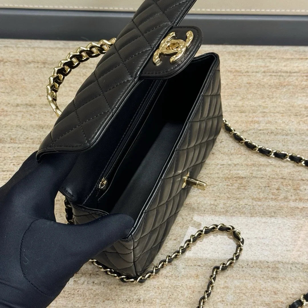 Chanel 24A Klasik Flap Mini Buğday Kulak Sapı Çanta - Glimmer of Luxury