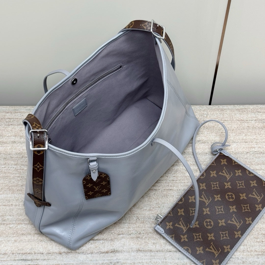 LV Carryall Koyu MM Omuz Çantası Orta Gri - Glimmer of Luxury