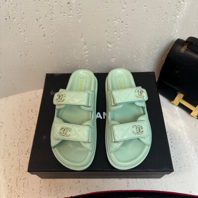 Chanel 24P Velcro Beach Slippers