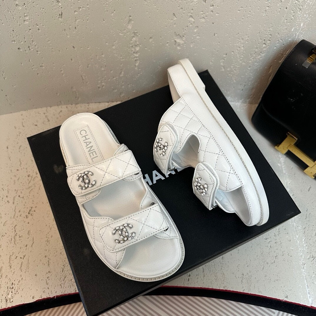 Chanel 24P Velcro Beach Slippers