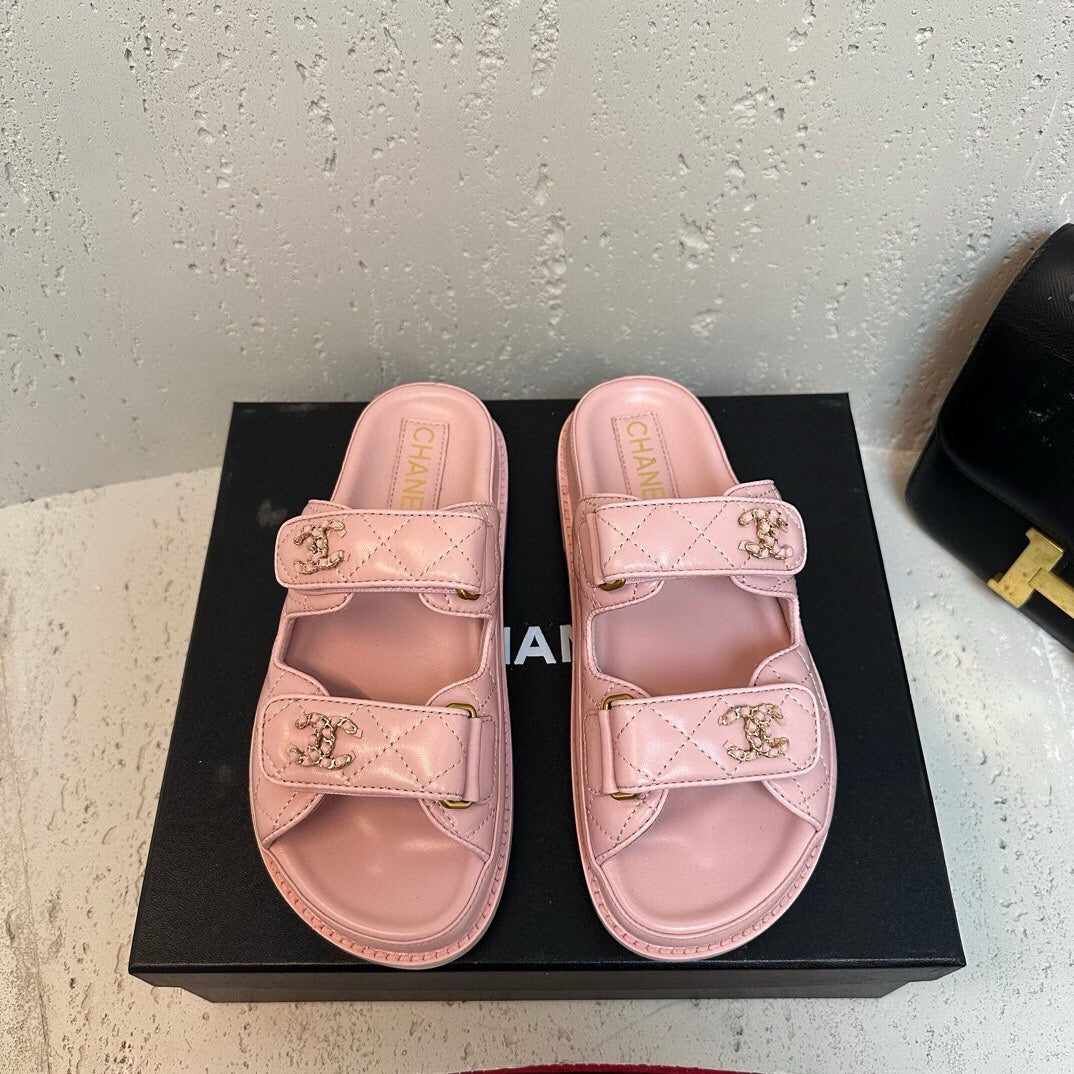 Chanel 24P Velcro Beach Slippers