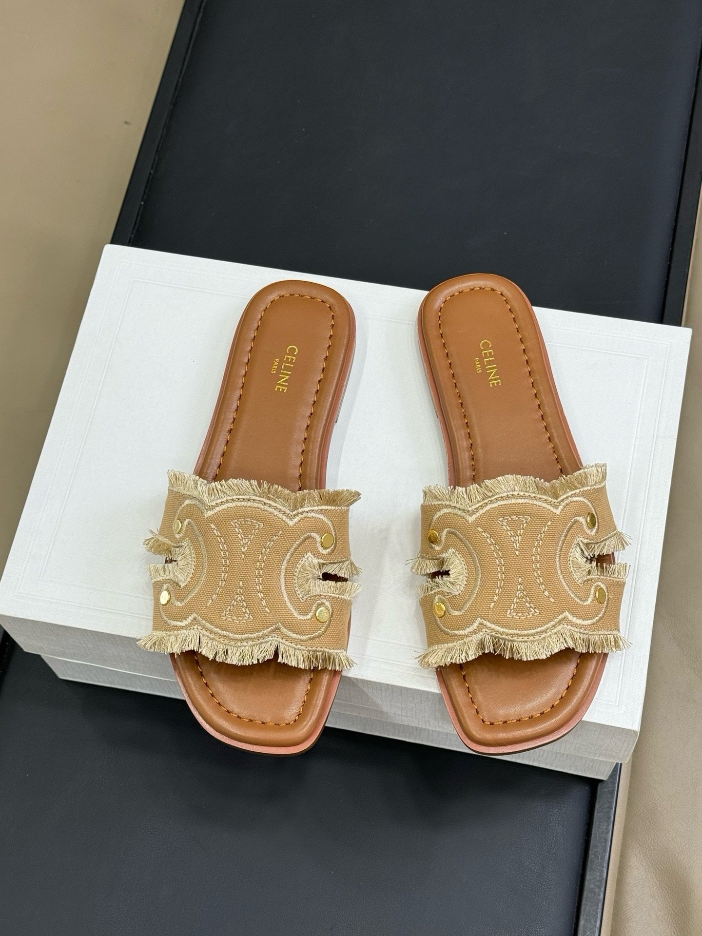 Celine Triomphe Slippers