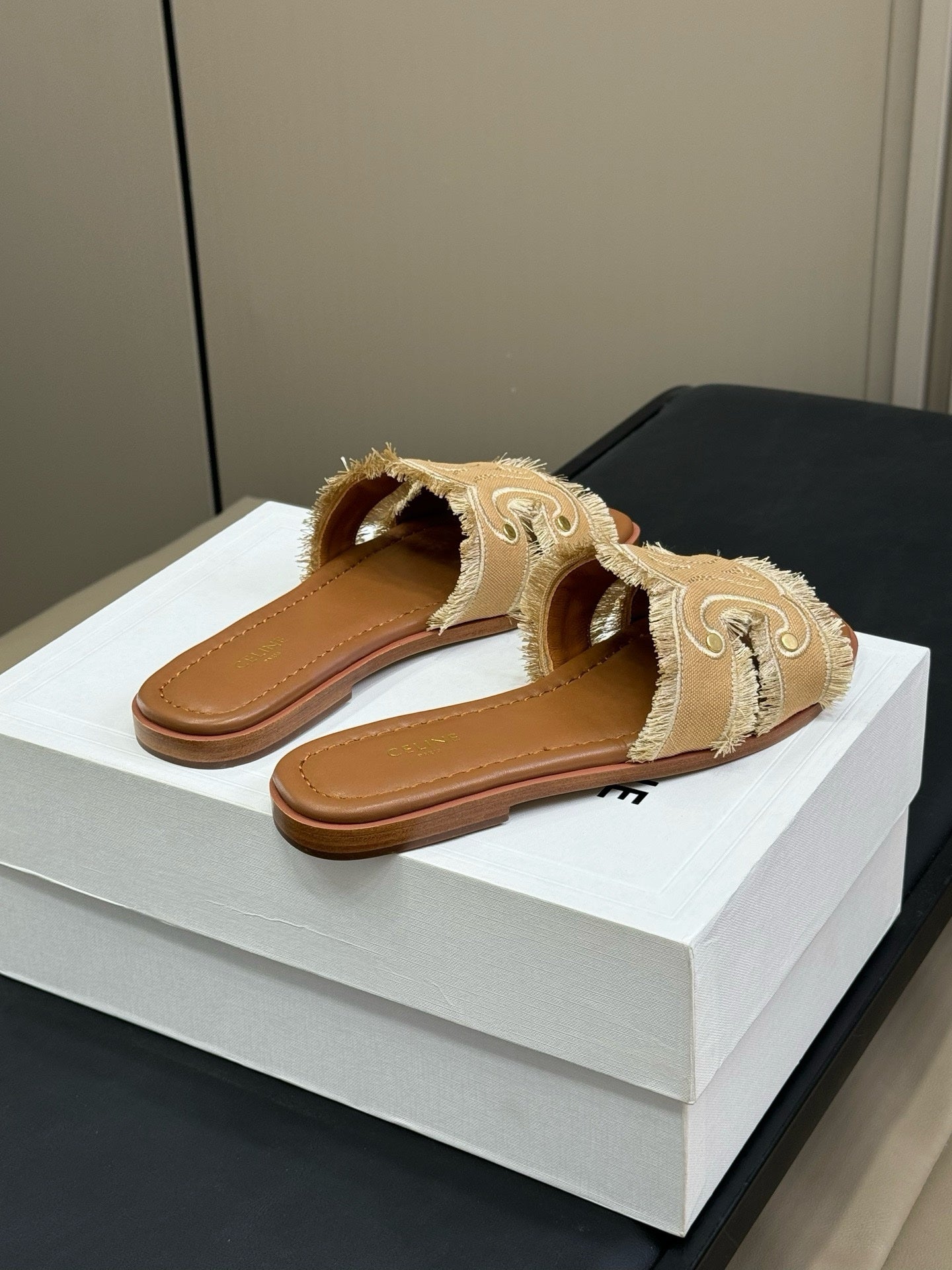 Celine Triomphe Slippers