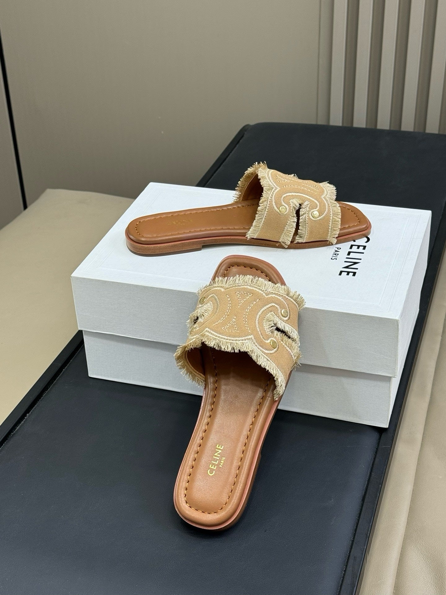 Celine Triomphe Slippers