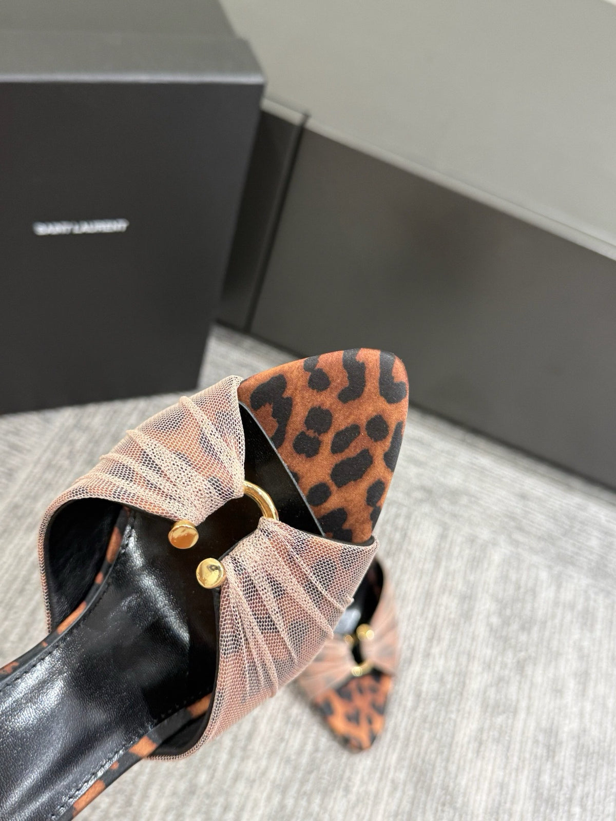 Saint Laurent Babylone Deri Terlikler