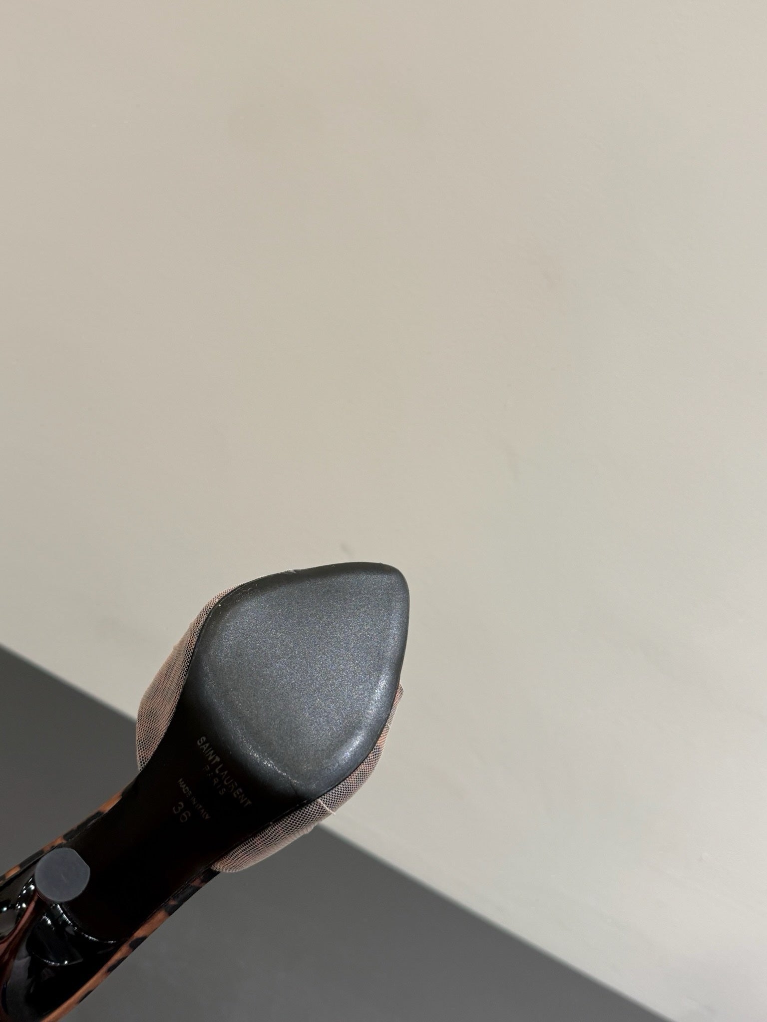 Saint Laurent Babylone Leather Slippers