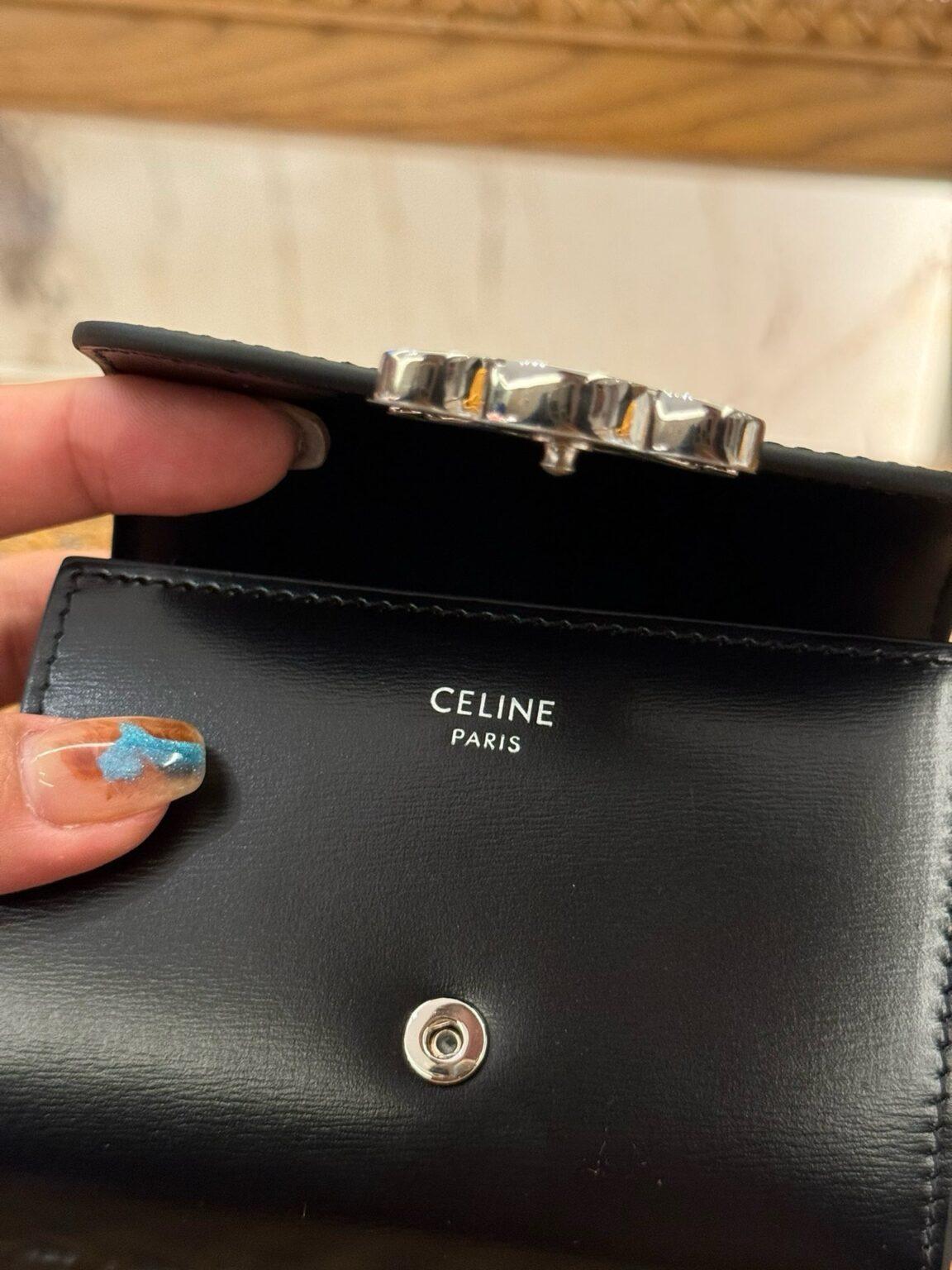 Celine Triomphe Dana Derisi Küçük Kapaklı Cüzdan - Glimmer of Luxury