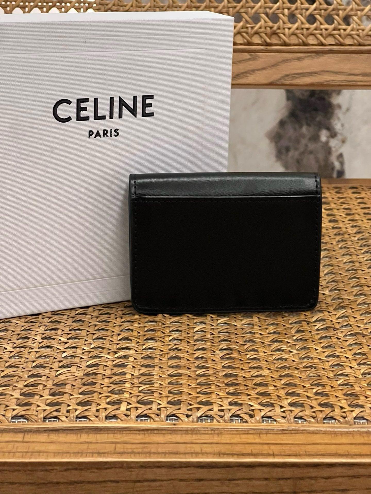 Celine Triomphe Dana Derisi Küçük Kapaklı Cüzdan - Glimmer of Luxury