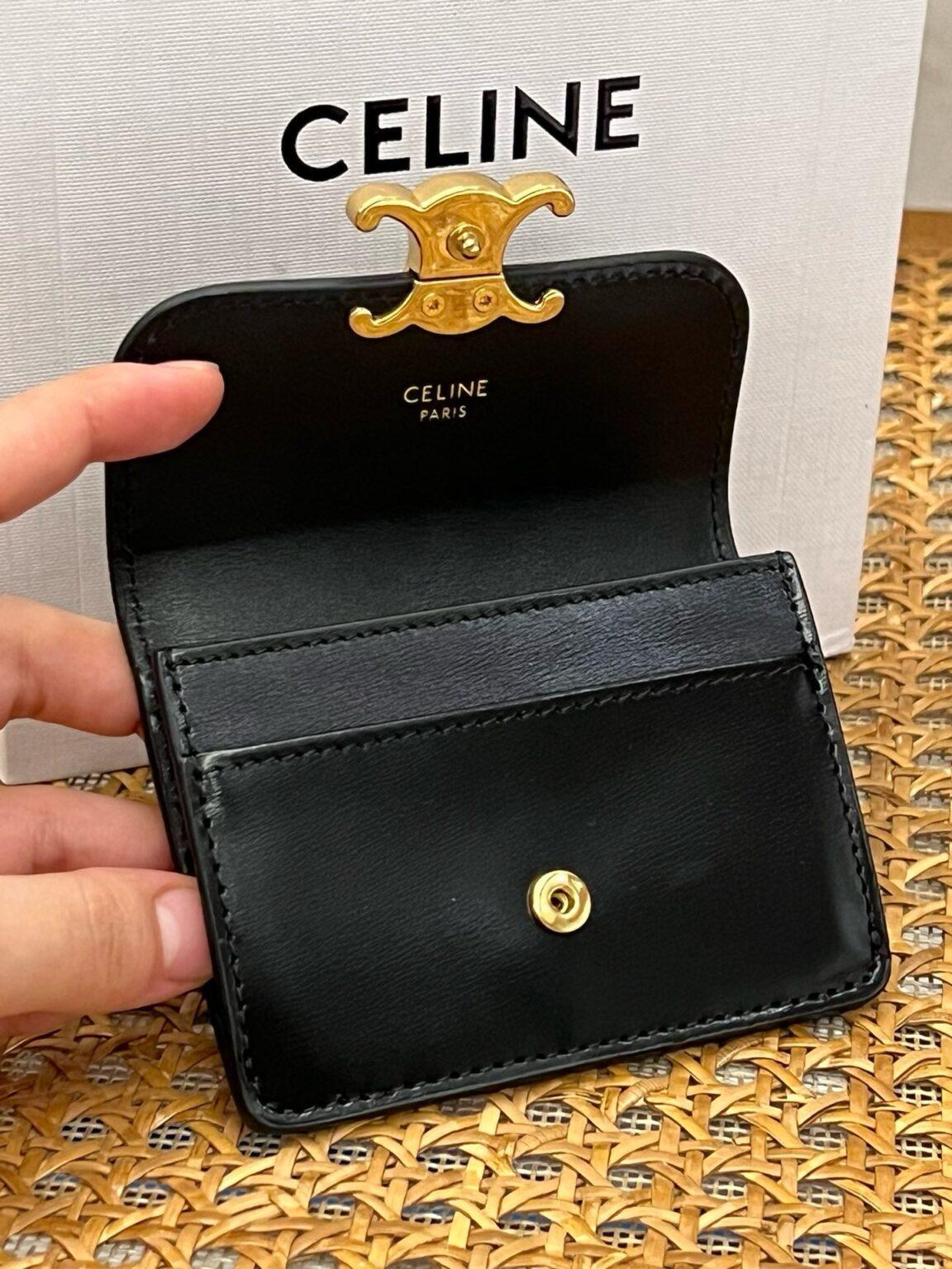 Celine Triomphe Dana Derisi Küçük Kapaklı Cüzdan - Glimmer of Luxury