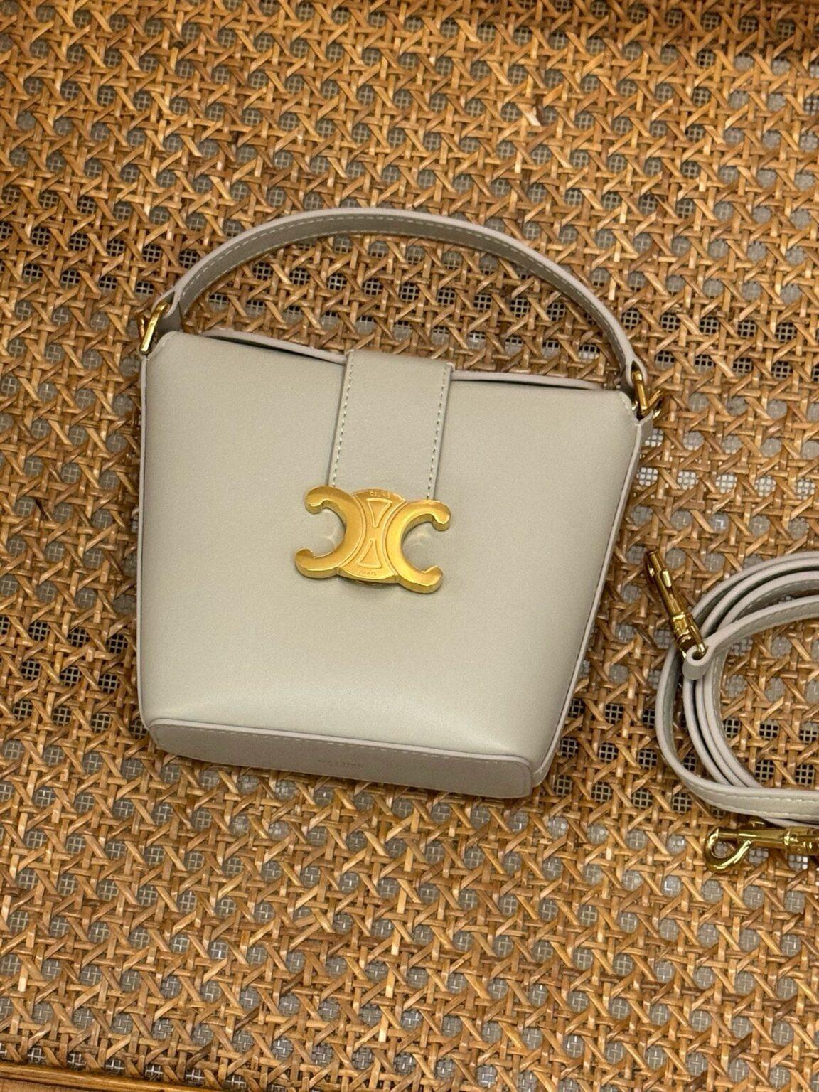 Celine Pürüzsüz Dana Derisinde Mini Bucket Triomphe - Glimmer of Luxury