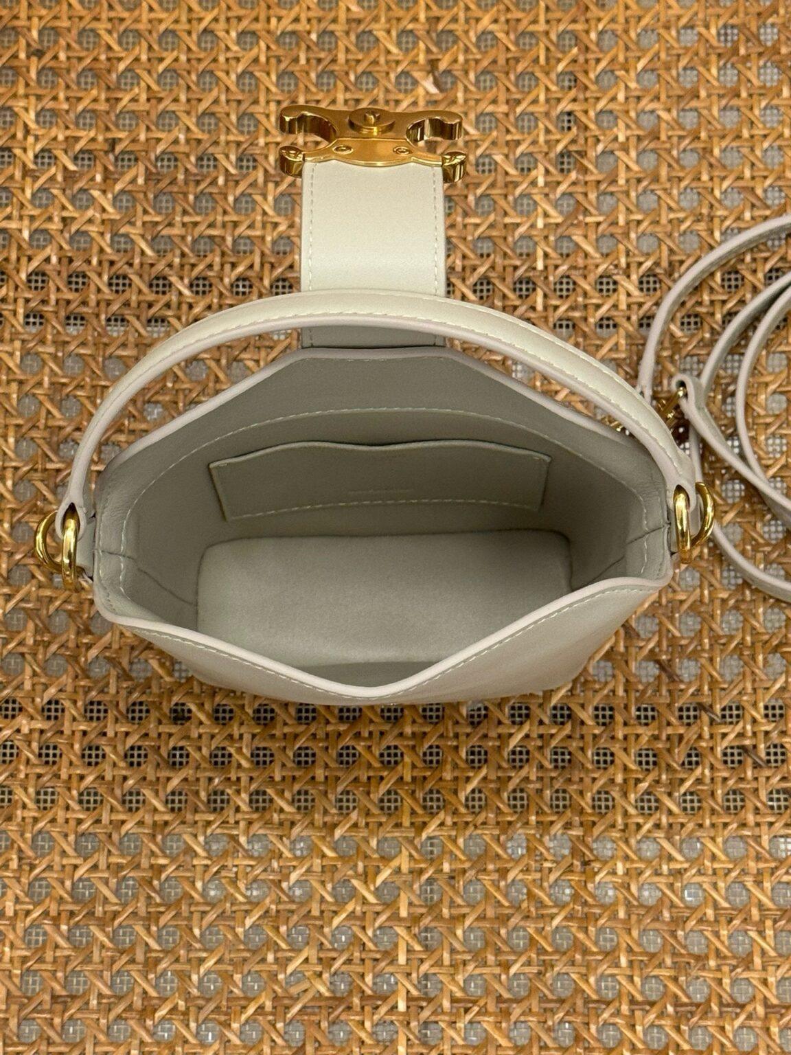 Celine Pürüzsüz Dana Derisinde Mini Bucket Triomphe - Glimmer of Luxury