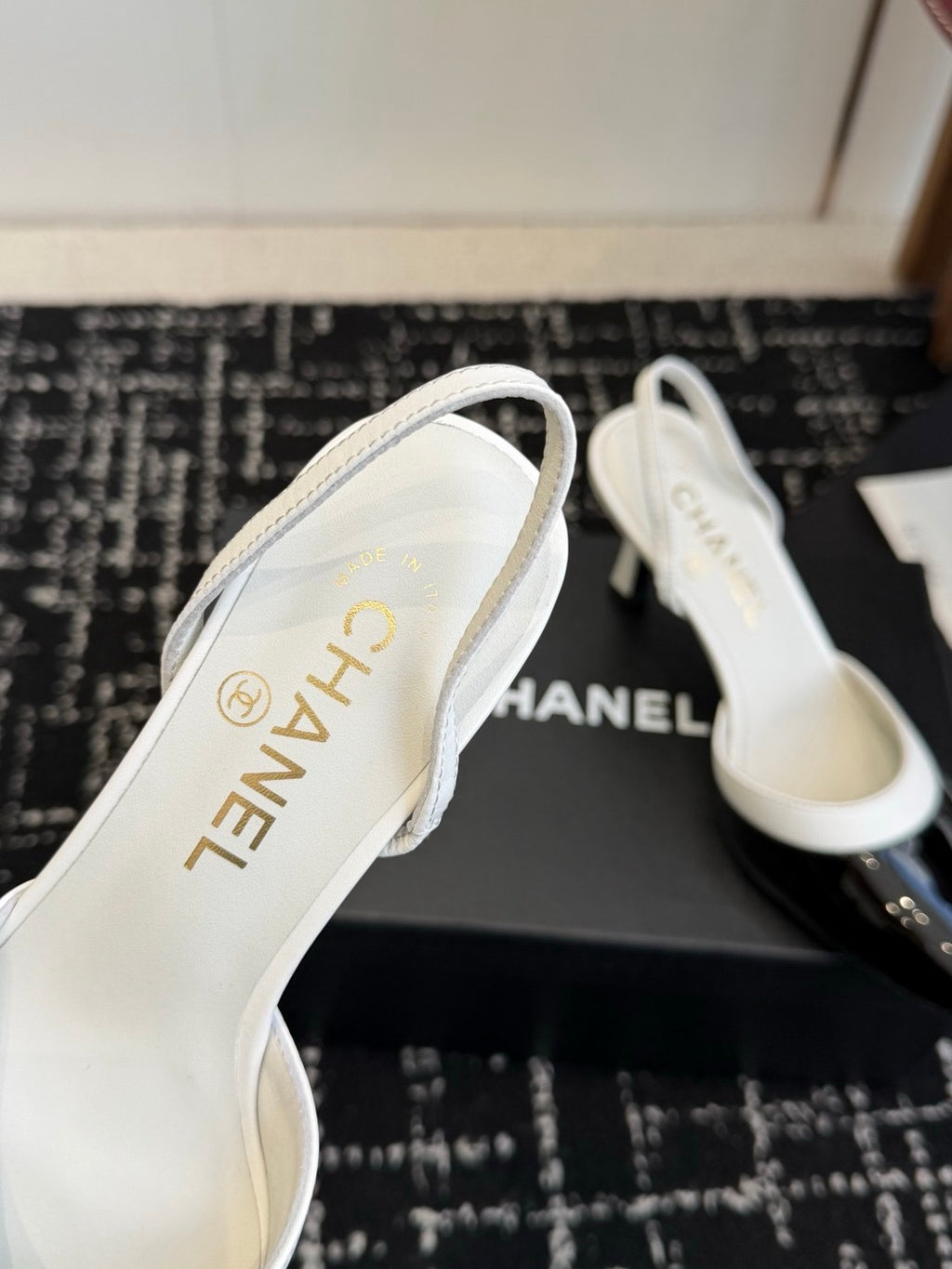 Chanel S26 Kuzu ve Dana Derisi Arkadan Bantlı Ayakkabılar