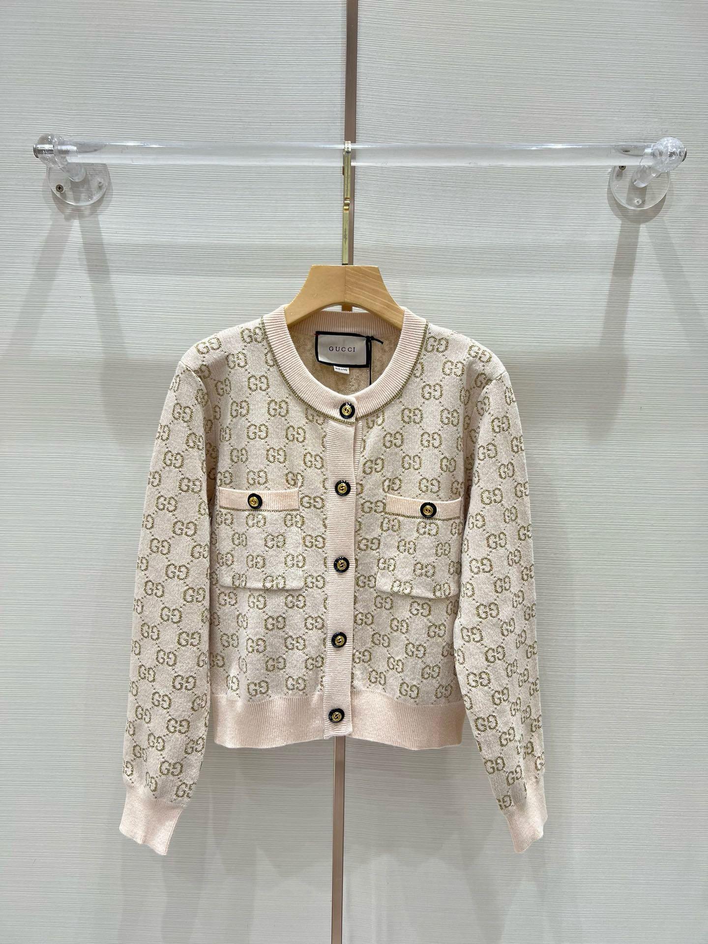 Gucci 2024 Yuvarlak Yakalı Hırka - Glimmer of Luxury