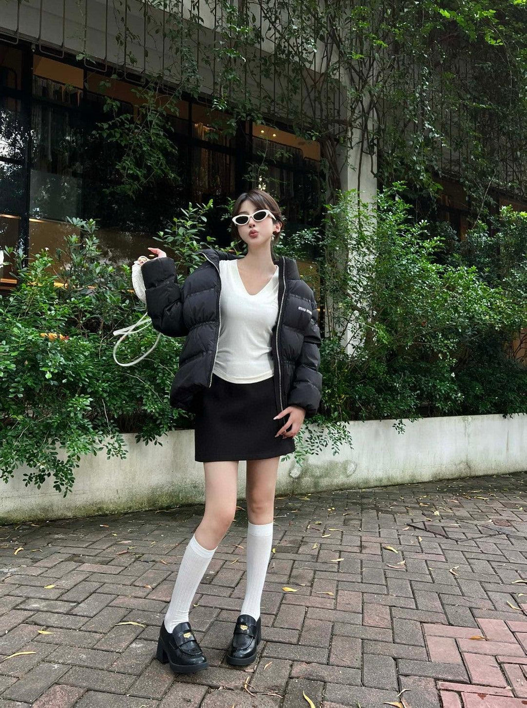 Miu Miu Dik Yaka Kaz Tüyü Mont - Glimmer of Luxury