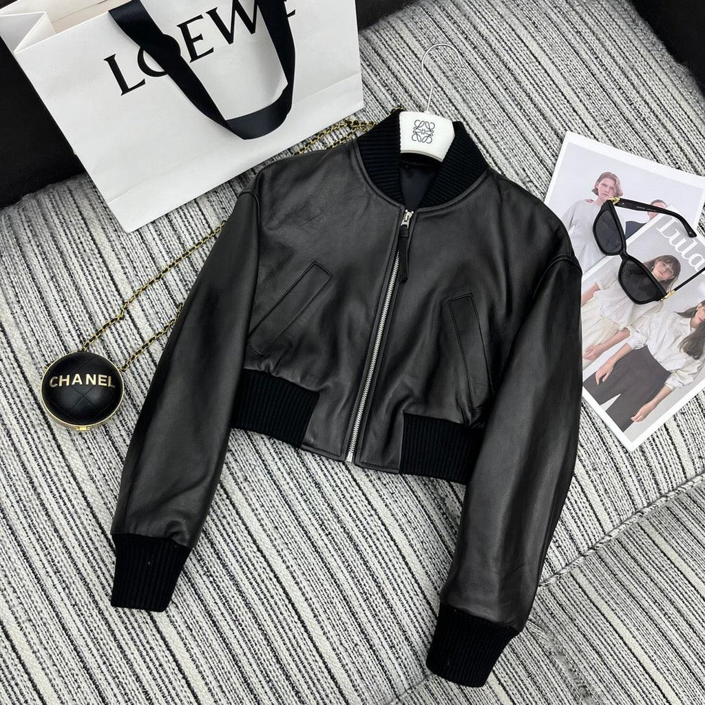 Loewe İplik Yaka Kuzu Derisi Ceket - Glimmer of Luxury