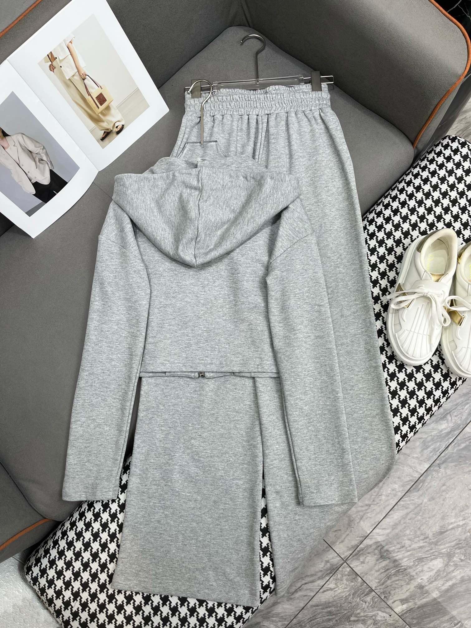 Loewe 24/SS Yeni Sonbahar ve Kış Kapüşonlu Ceket ve Geniş Paça Pantalonlu Takım - Glimmer of Luxury