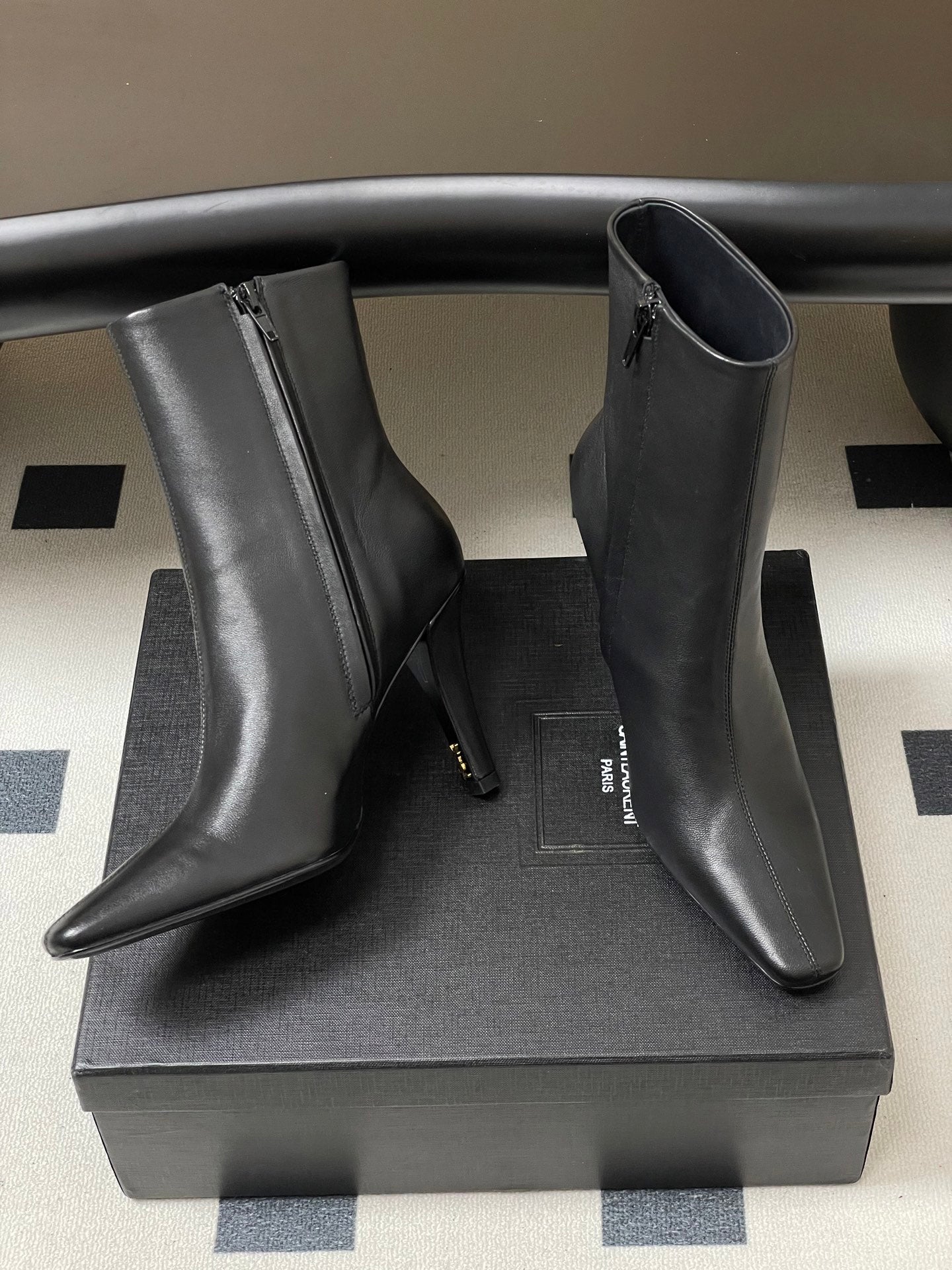 Saint Laurent FW26 Pointed Toe High Heel Boots