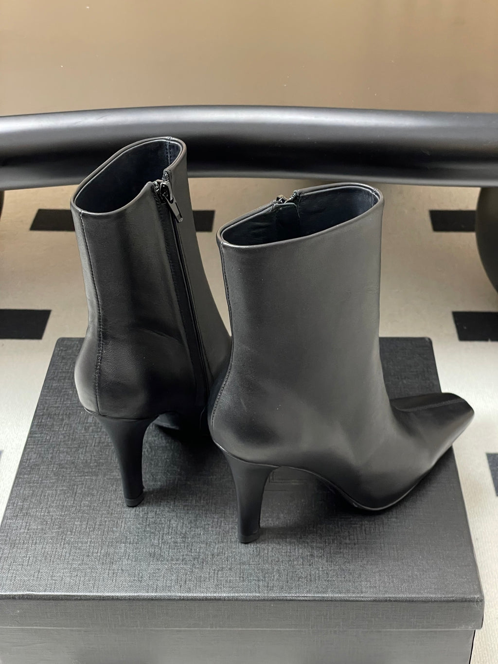Saint Laurent FW26 Pointed Toe High Heel Boots