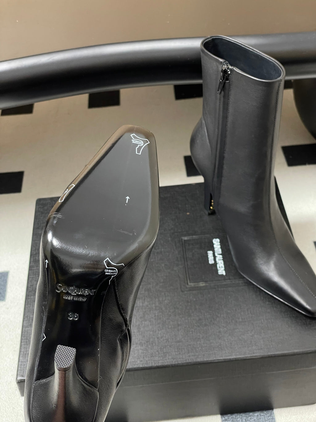 Saint Laurent FW26 Pointed Toe High Heel Boots