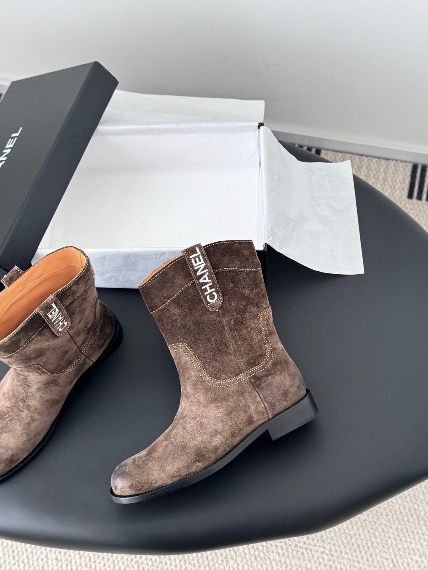 Chanel 26A Métiers d'Art Collection – Suede Ankle Boots