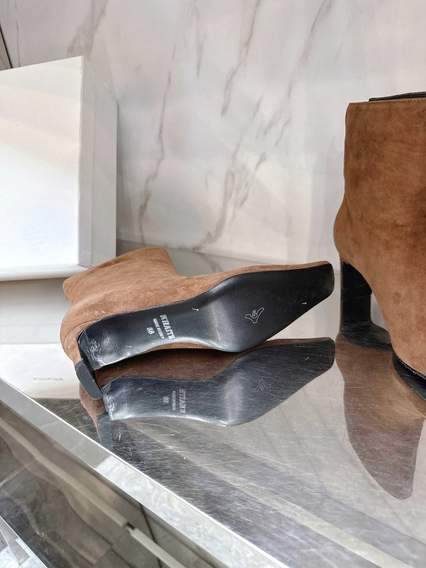 Khaite 2025 Thin Heeled Suede Boots