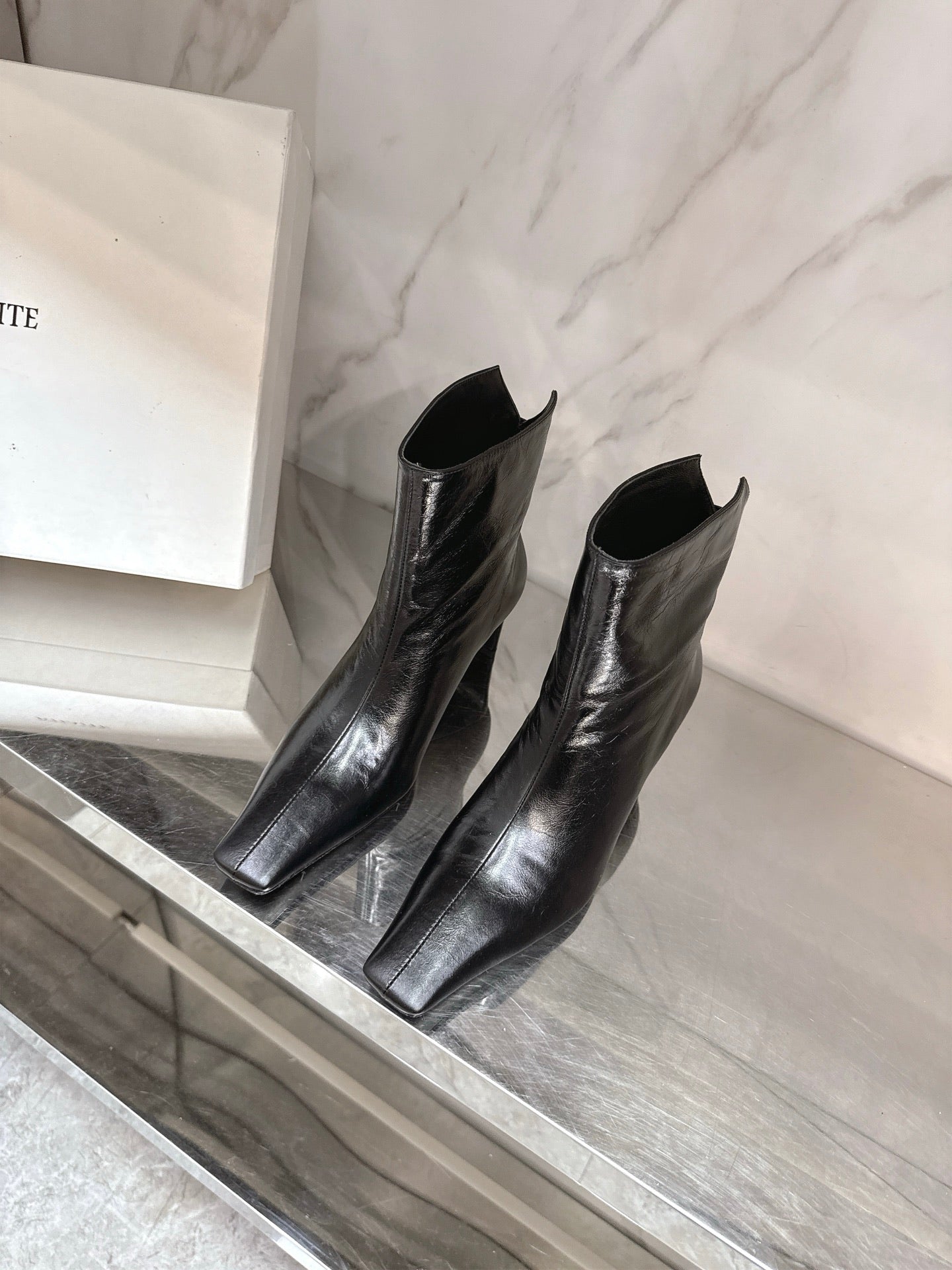 Khaite 2025 Thin Heeled Leather Boots