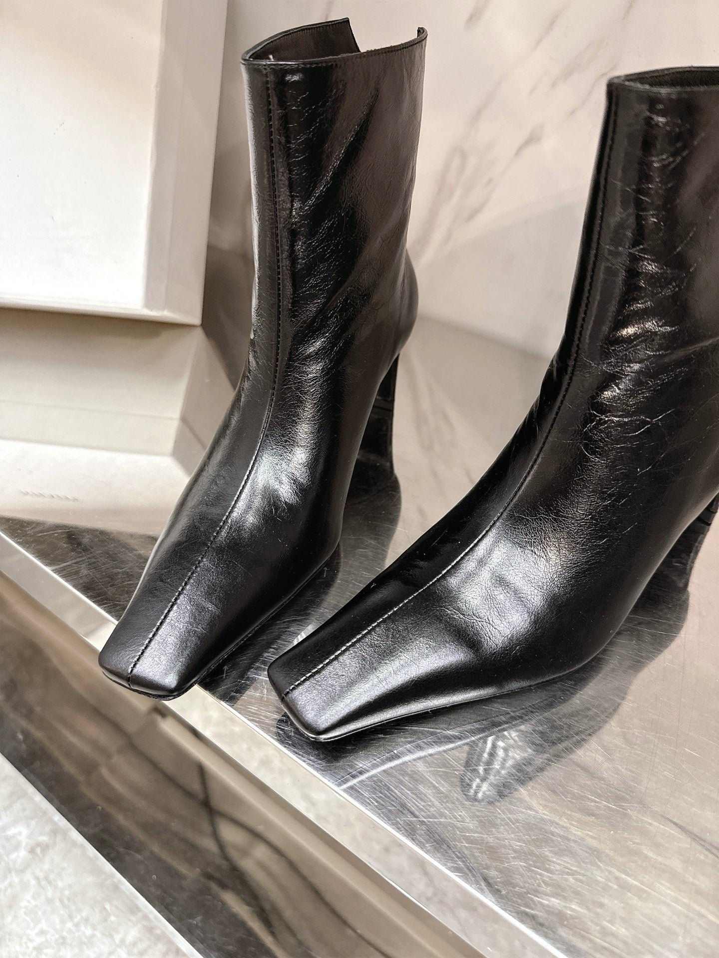 Khaite 2025 Thin Heeled Leather Boots