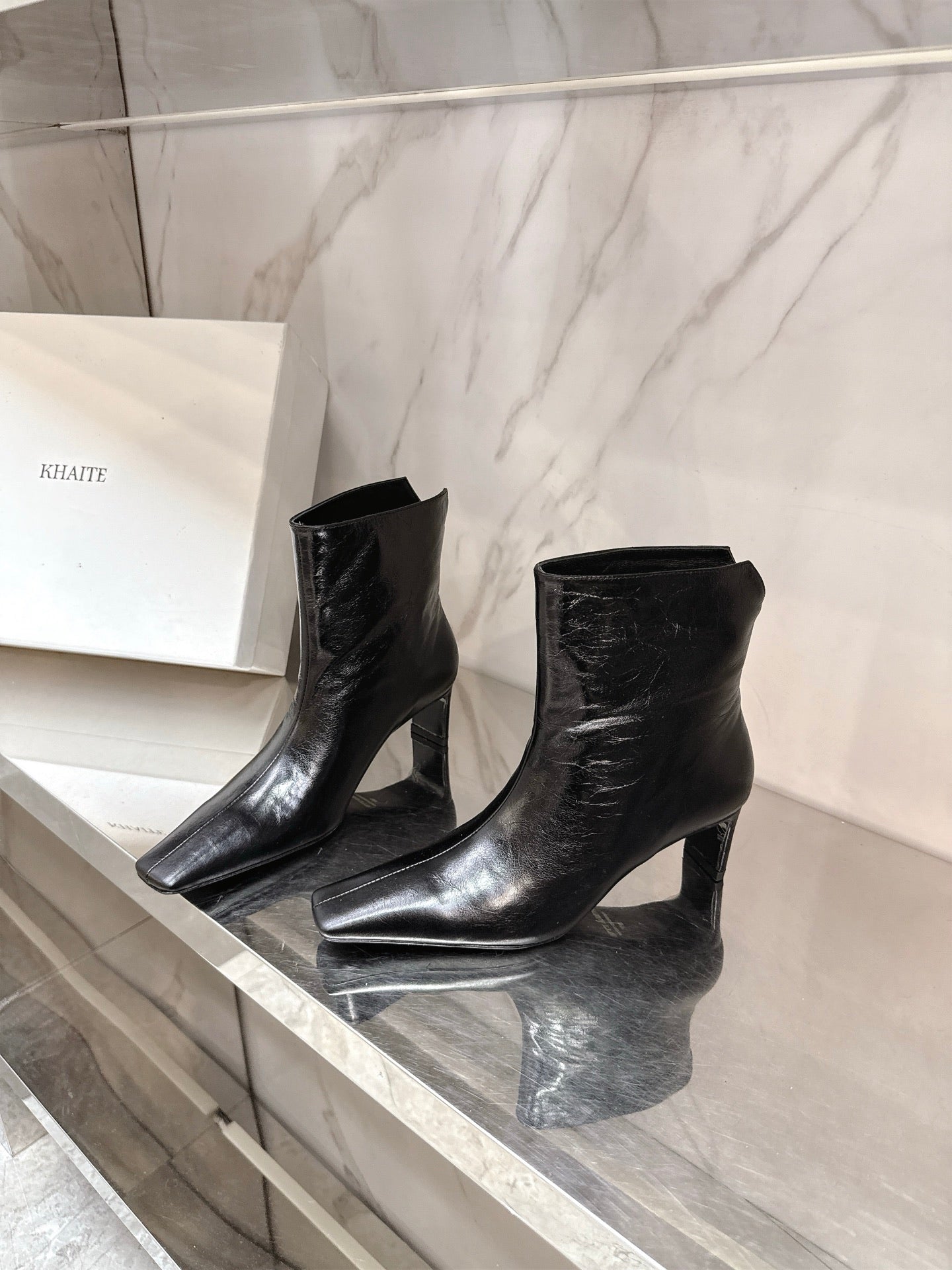Khaite 2025 İnce Topuklu Deri Botlar